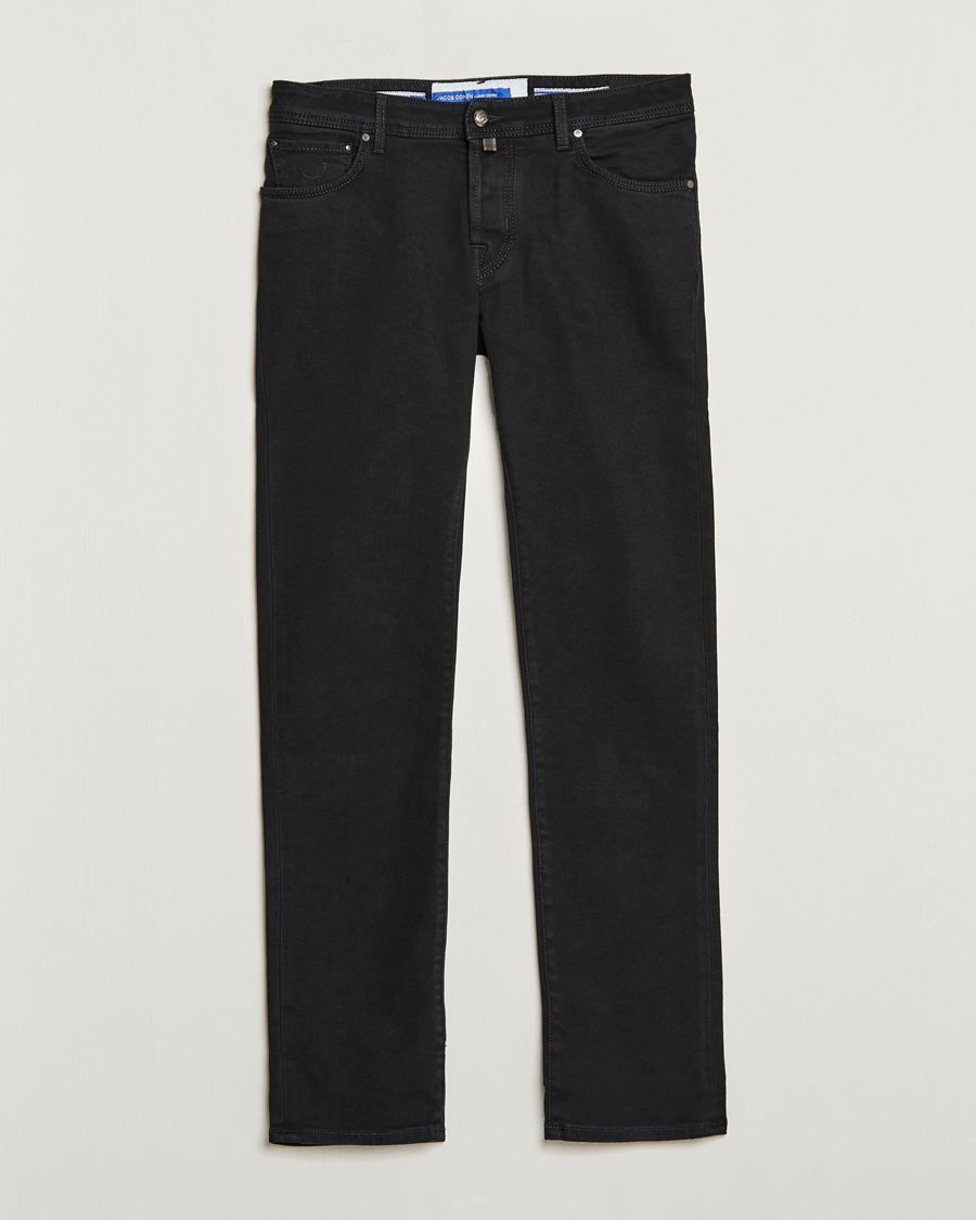 Hombres | Vaqueros | Jacob Cohën | Nick 622 Slim Fit Stretch Jeans Black Dark Wash