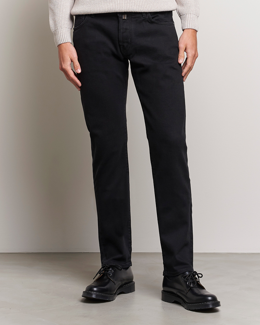 Hombres | Vaqueros | Jacob Cohën | Nick 622 Slim Fit Stretch Jeans Black Dark Wash