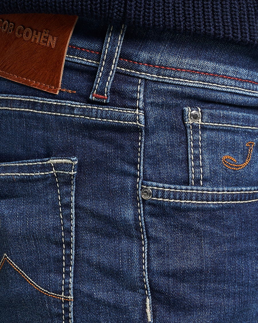 Hombres | Vaqueros | Jacob Cohën | Bard 688 Slim Fit Stretch Jeans Medium Dark