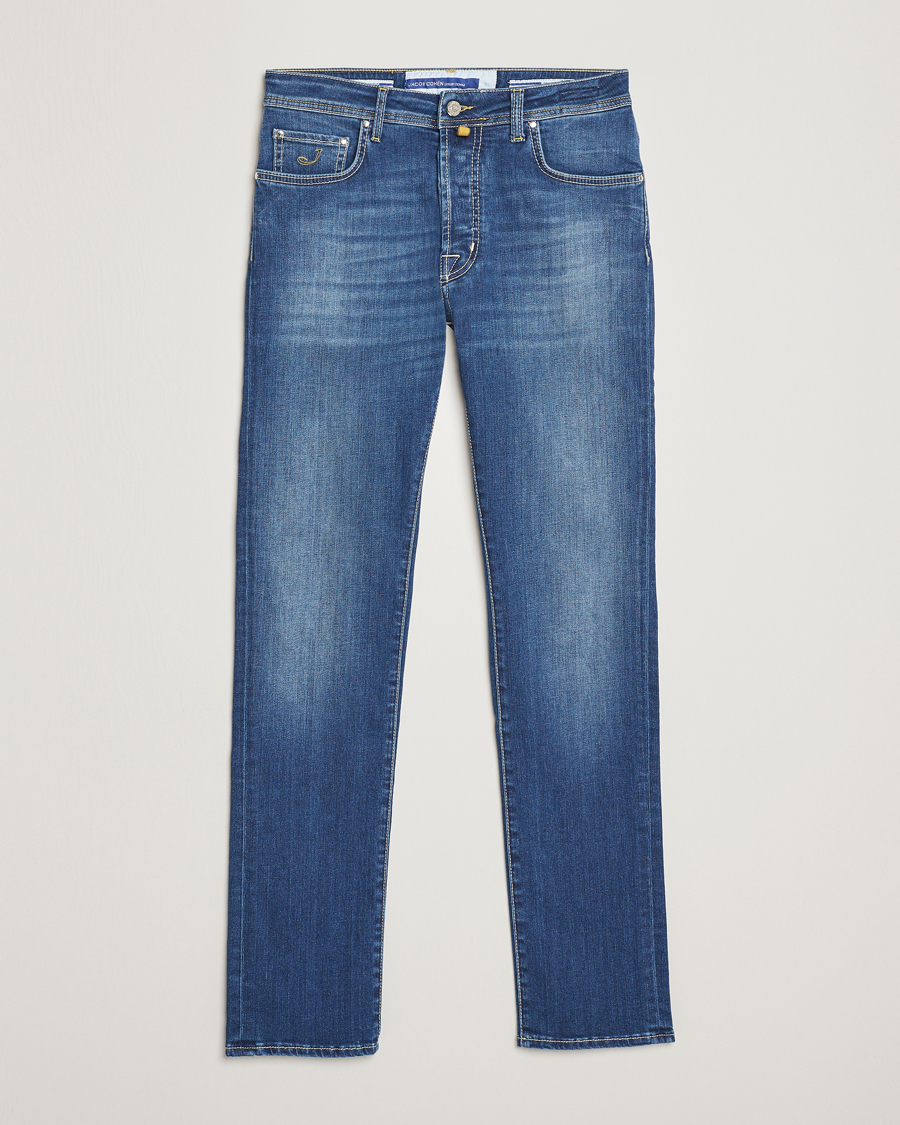 Hombres | Vaqueros | Jacob Cohën | Bard 688 Slim Fit Stretch Jeans Stone Wash