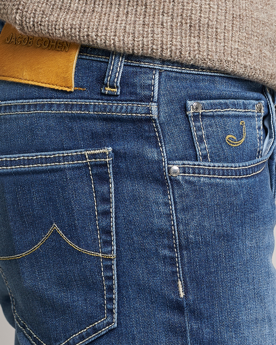 Hombres | Vaqueros | Jacob Cohën | Bard 688 Slim Fit Stretch Jeans Stone Wash