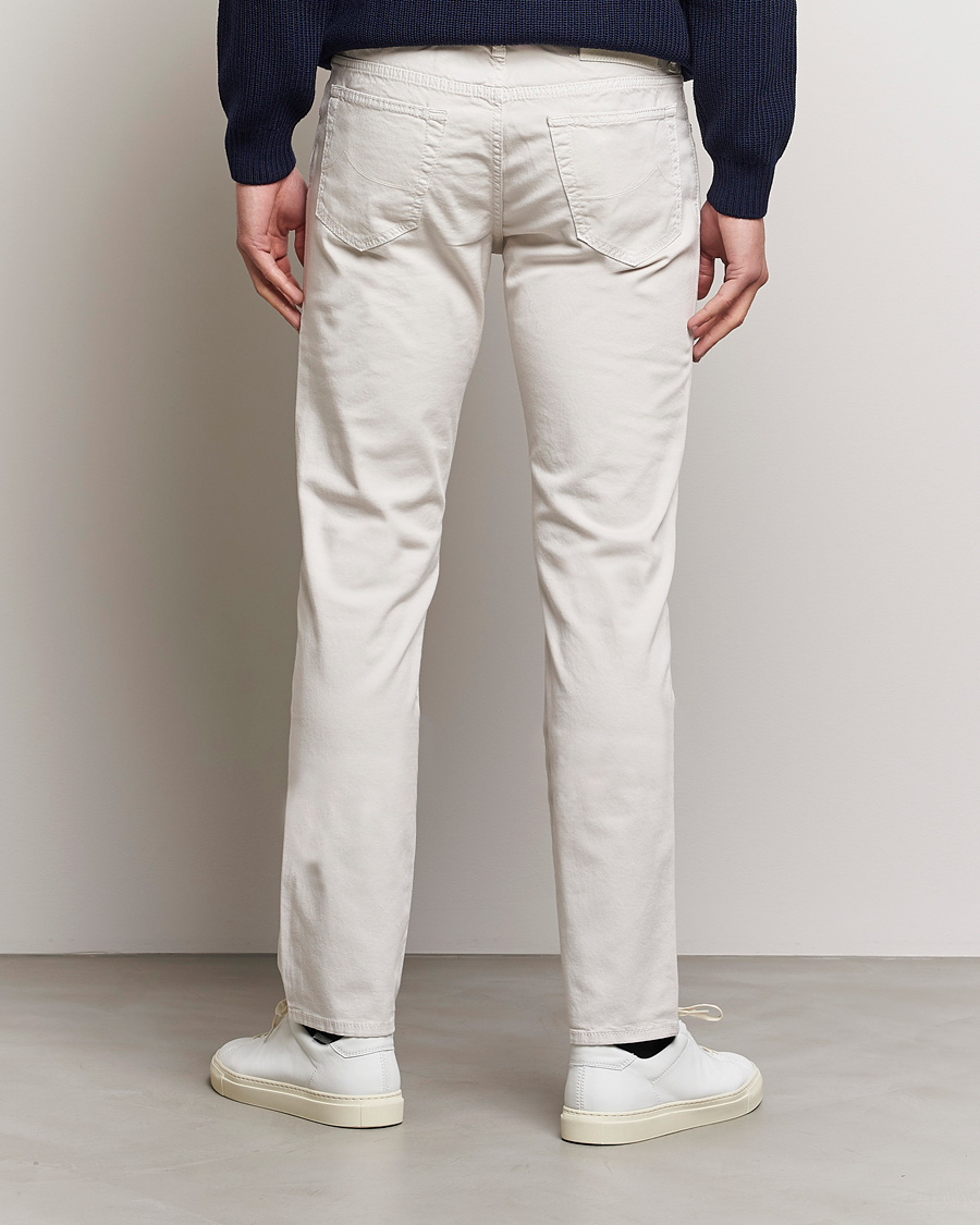 Hombres | Pantalones | Jacob Cohën | Bard Garment Dyed Gabardine Trousers Beige