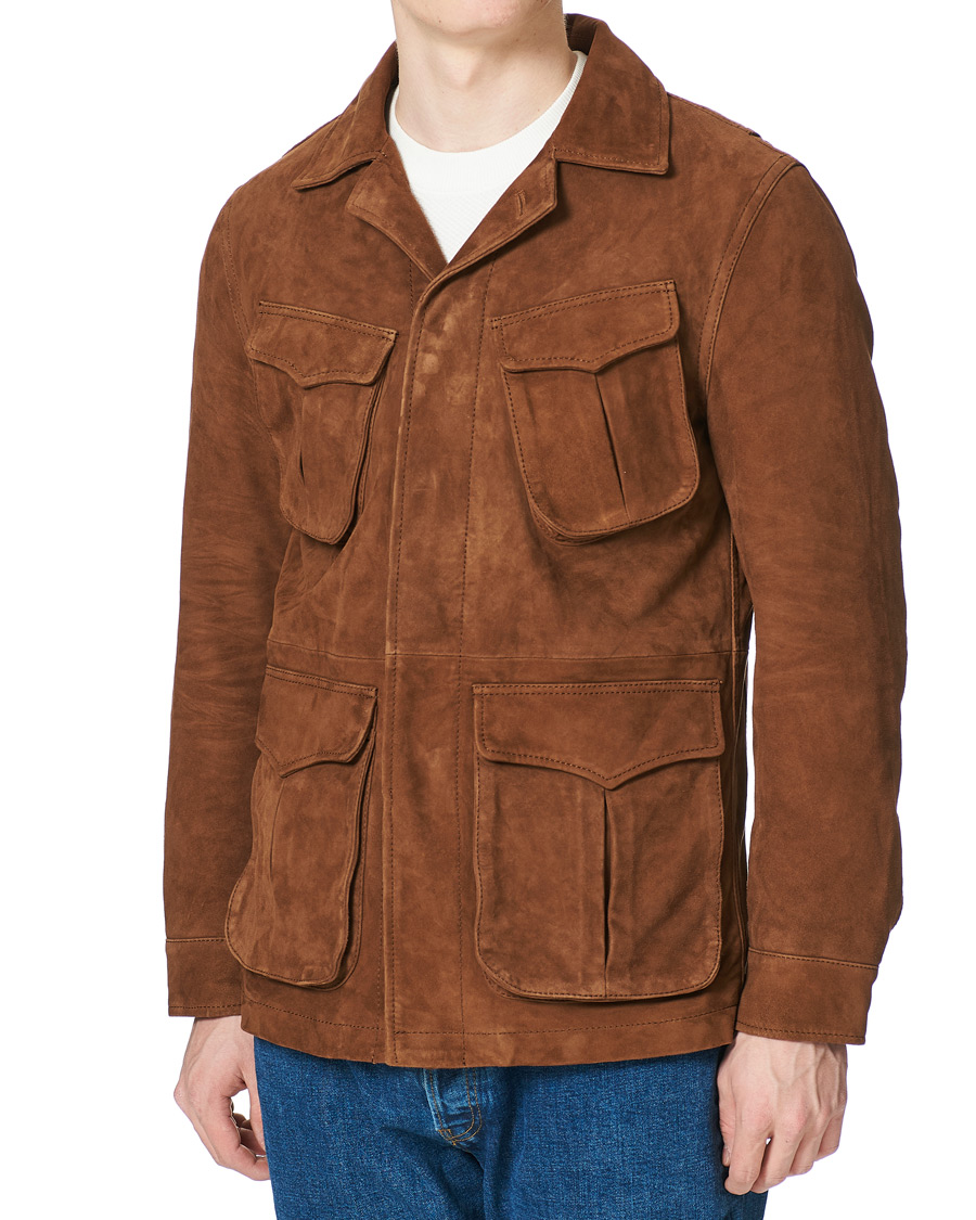 Hombres | Abrigos y chaquetas | Oscar Jacobson | Wester Sude Field Jacket Brown