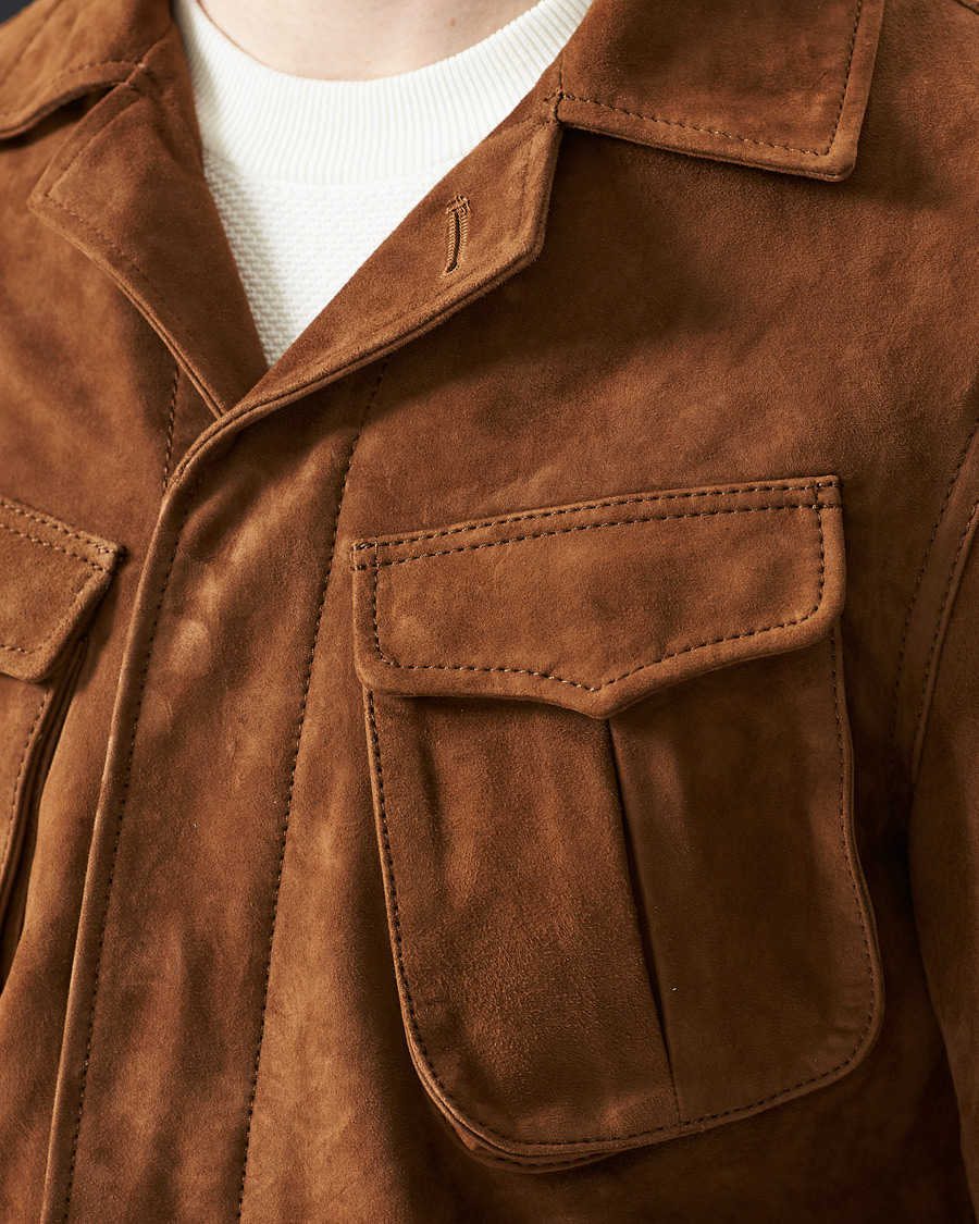 Hombres | Abrigos y chaquetas | Oscar Jacobson | Wester Sude Field Jacket Brown