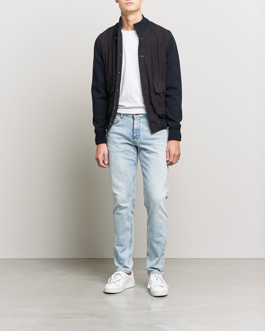 Hombres | Vaqueros | Oscar Jacobson | Albert Cotton Stretch Jeans Light Wash