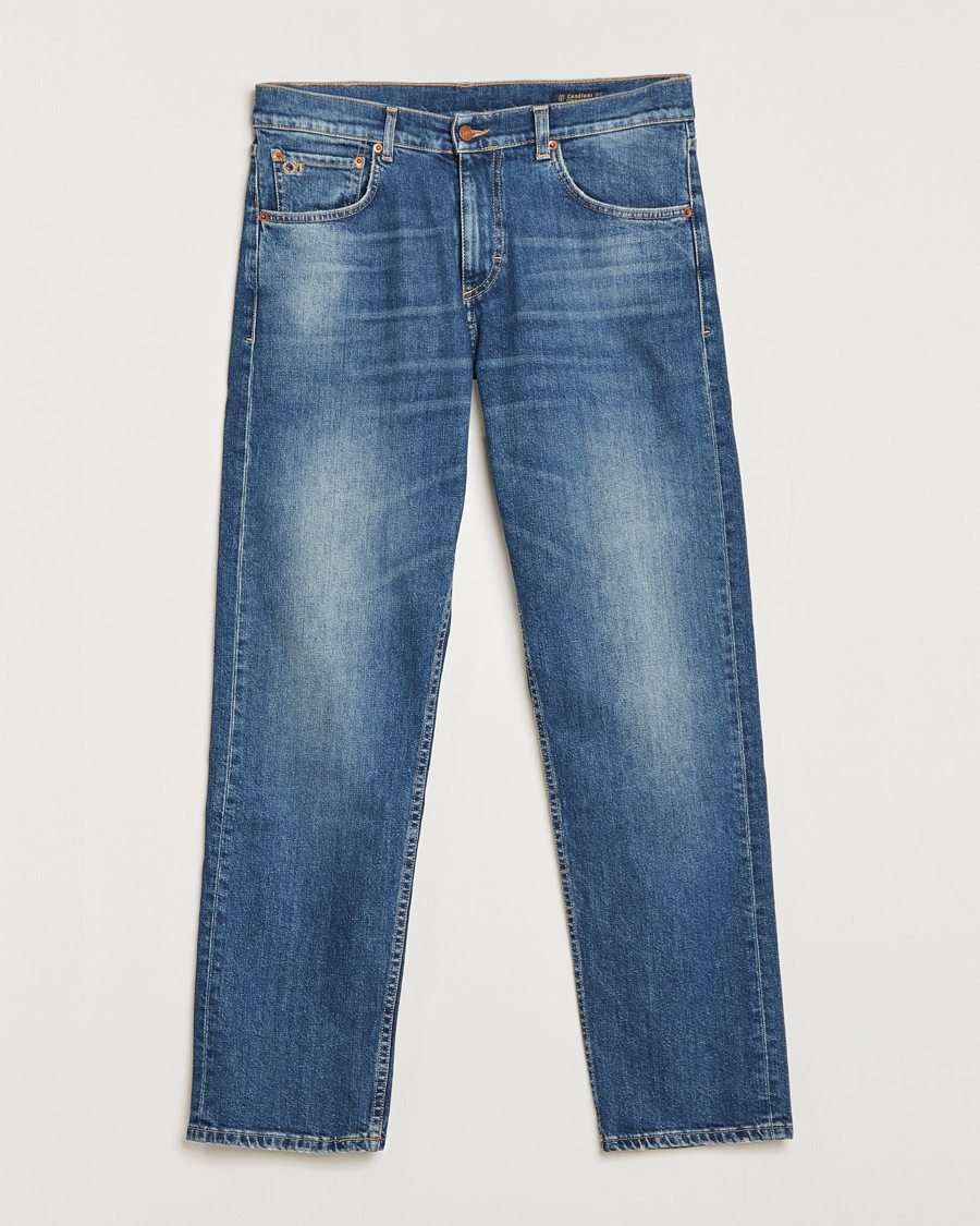 Hombres | Vaqueros | Oscar Jacobson | Johan Straight Fit Cotton Stretch Jeans Vintage Wash