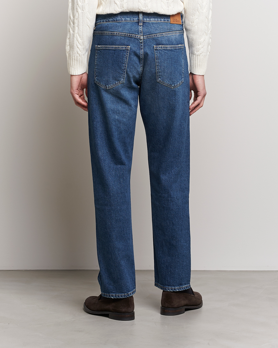 Hombres | Vaqueros | Oscar Jacobson | Johan Straight Fit Cotton Stretch Jeans Vintage Wash