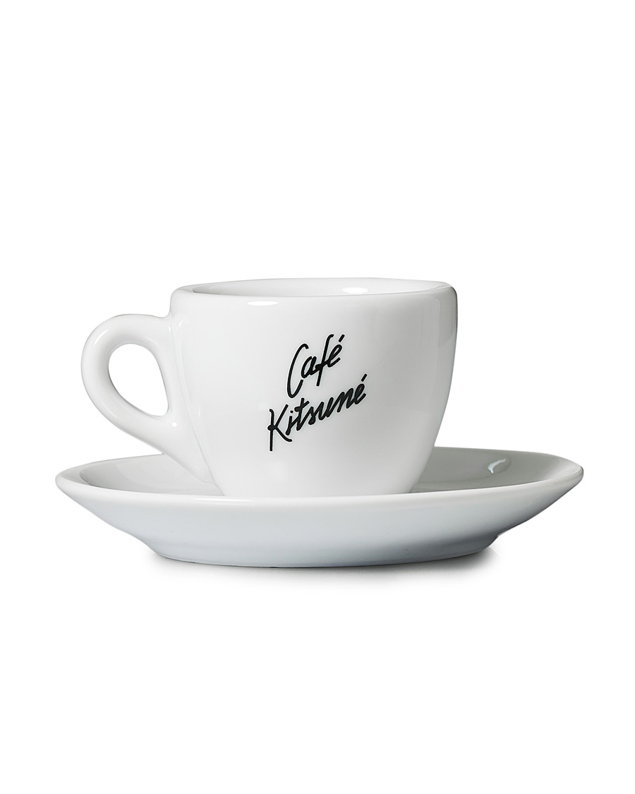 Hombres | Café Kitsuné Espresso Cup & Saucer White | Café Kitsuné | Espresso Cup & Saucer White