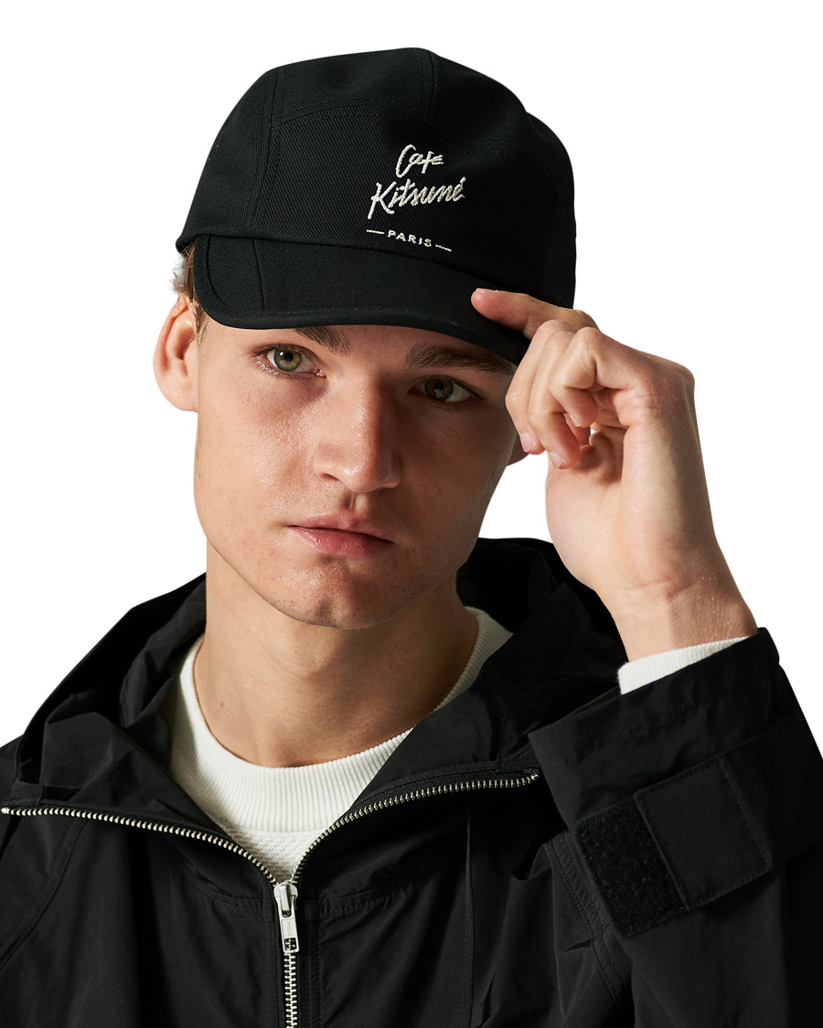 Hombres | Café Kitsuné Crew Cap Black | Café Kitsuné | Crew Cap Black