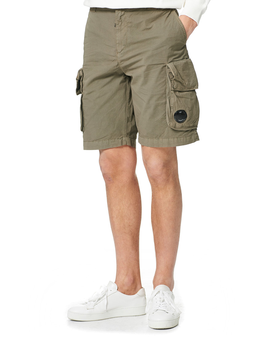 Hombres | Pantalones cortos | C.P. Company | Stretch Twill Cargo Shorts Olive