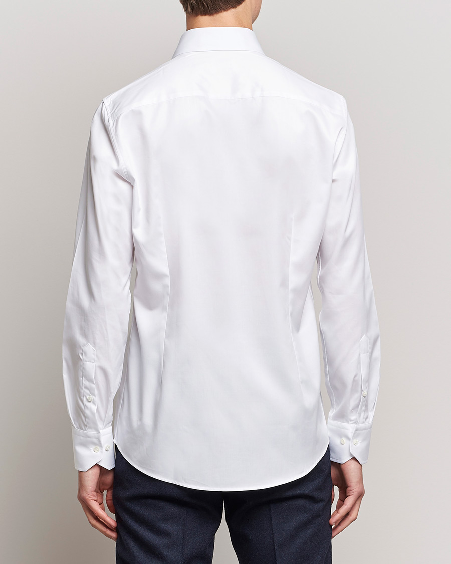 Hombres | Camisas | Stenströms | Slimline Cut Away Shirt White