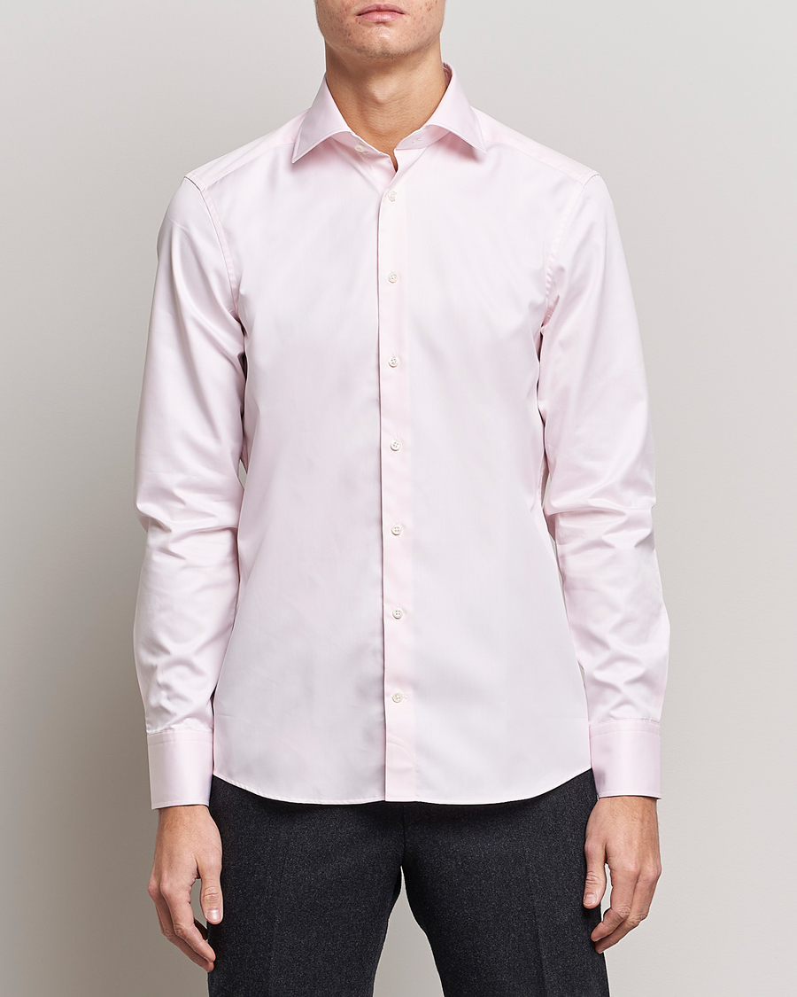 Hombres | Camisas | Stenströms | Slimline Cut Away Shirt Pink