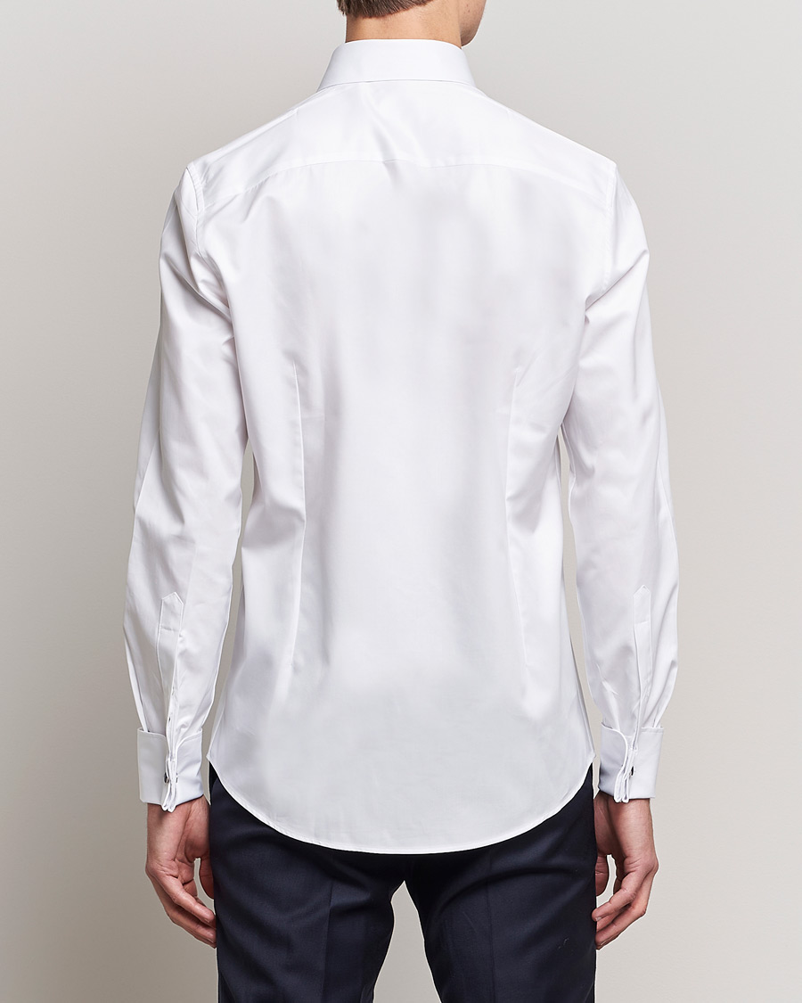 Hombres | Camisas | Stenströms | Slimline Double Cuff White