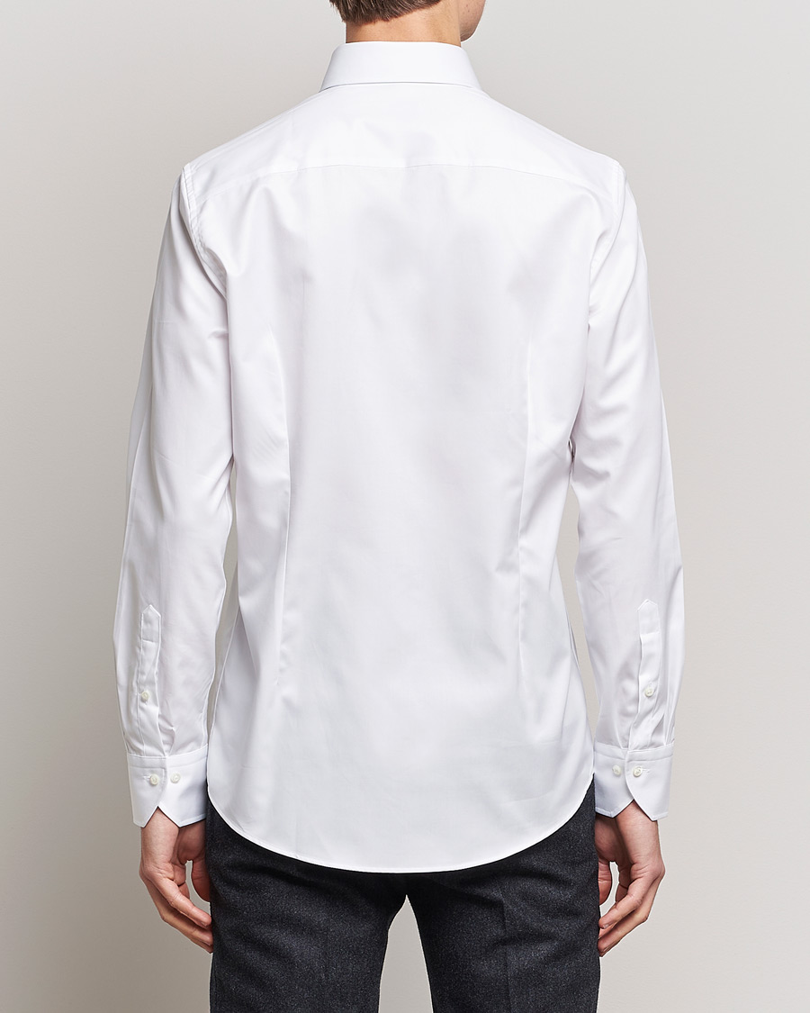 Hombres | Camisas | Stenströms | Slimline Extreme Cut Away Shirt White