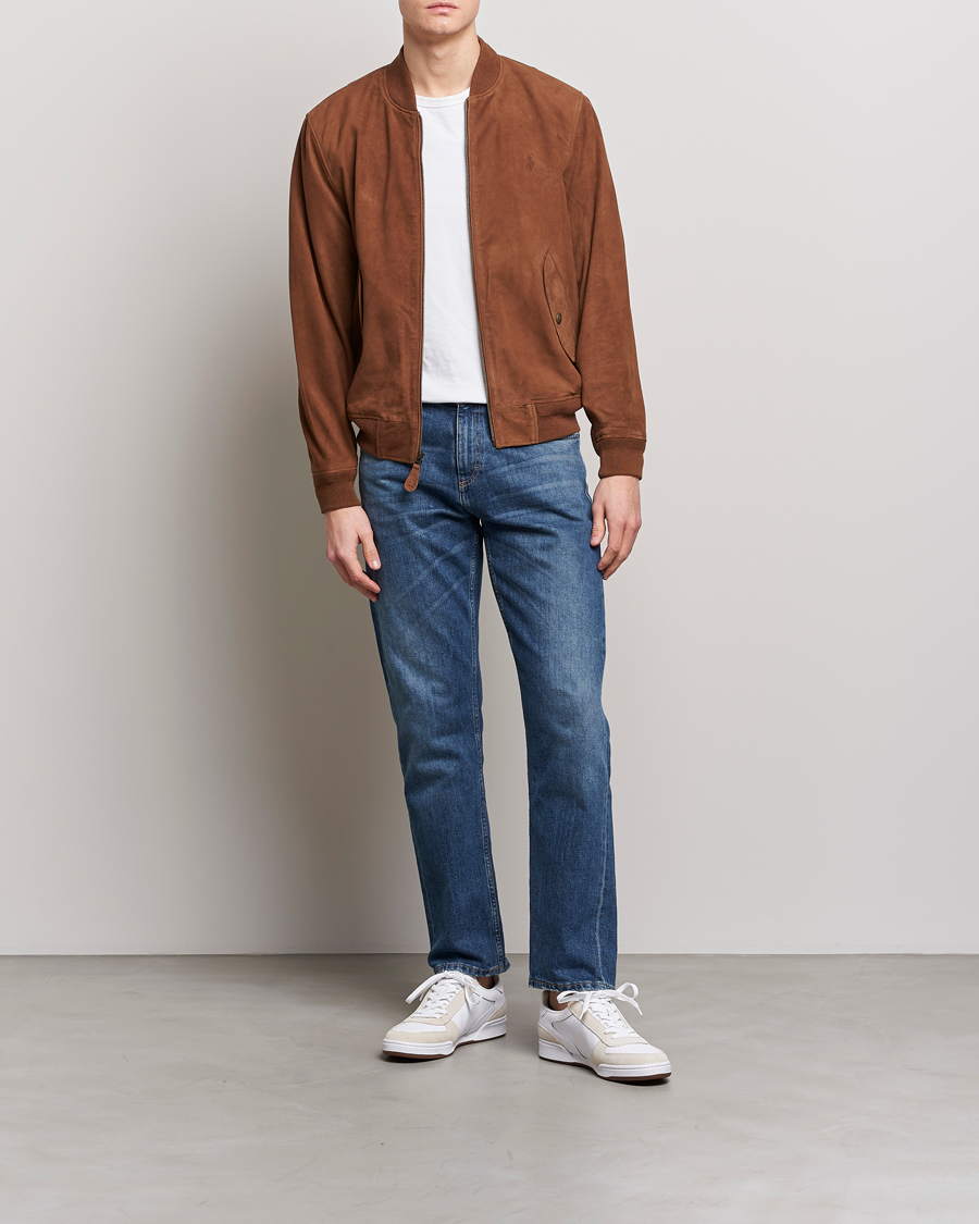 Hombres | Abrigos y chaquetas | Polo Ralph Lauren | Gunners Lined Suede Bomber Jacket Country Brown