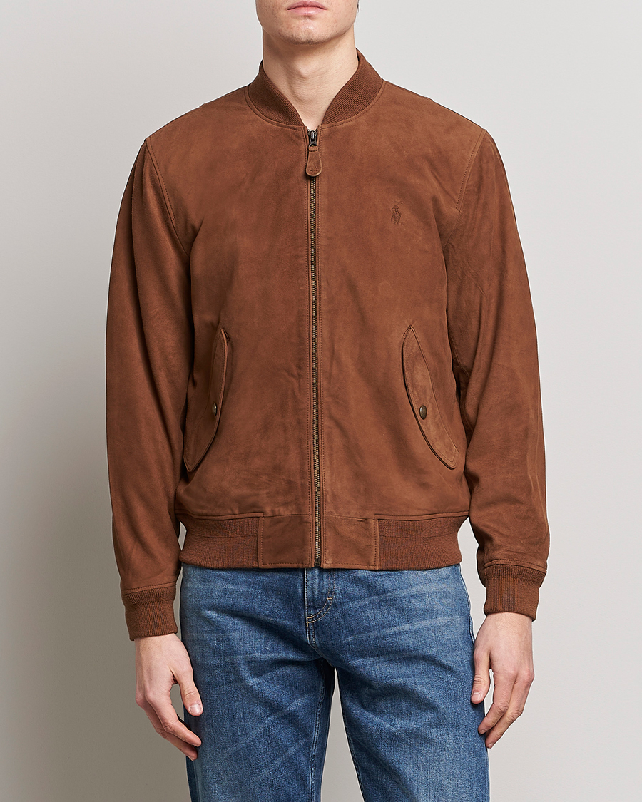 Hombres | Abrigos y chaquetas | Polo Ralph Lauren | Gunners Lined Suede Bomber Jacket Country Brown