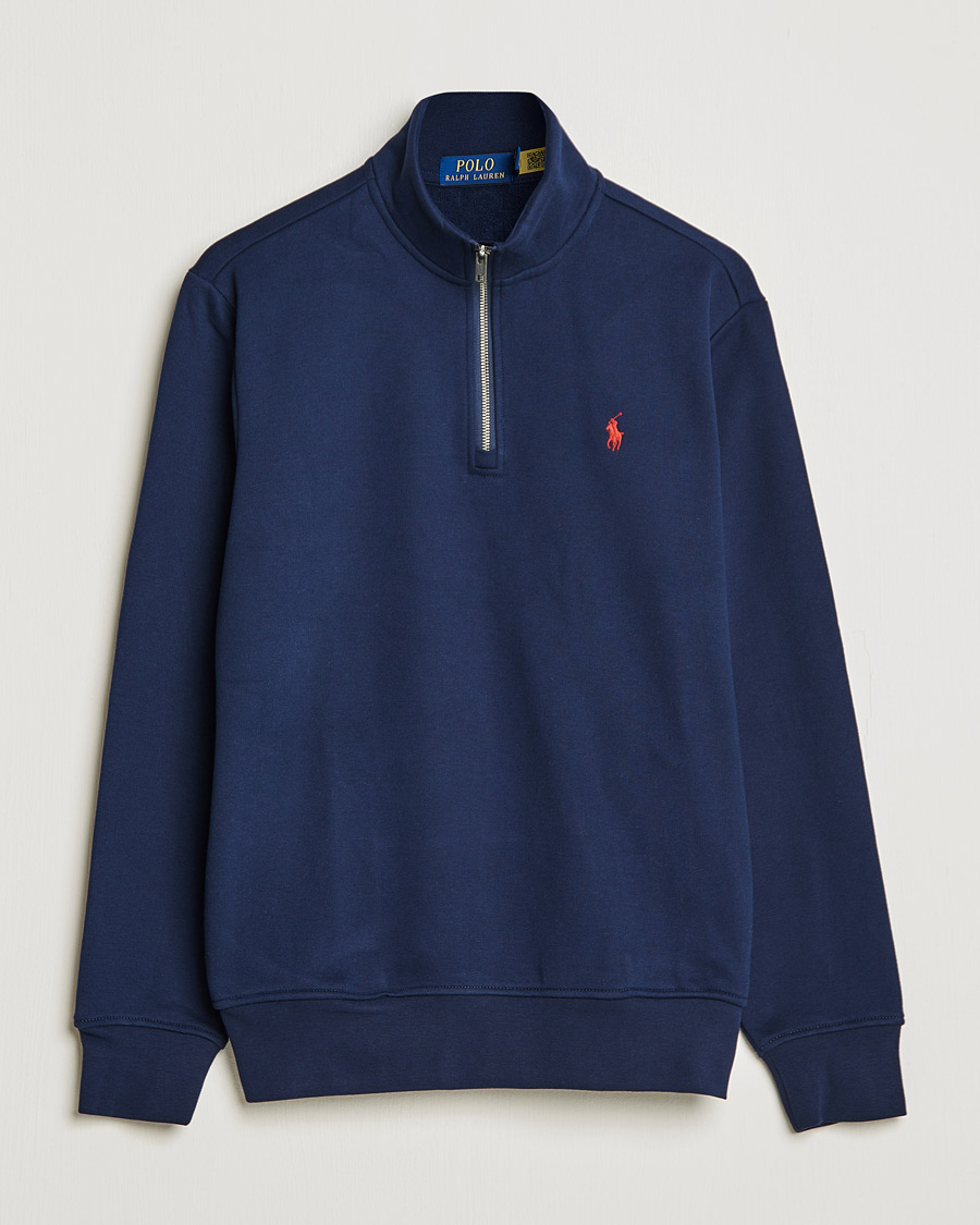 Hombres | Jerséis y prendas de punto | Polo Ralph Lauren | Fleece Jersey Half Zip Cruise Navy