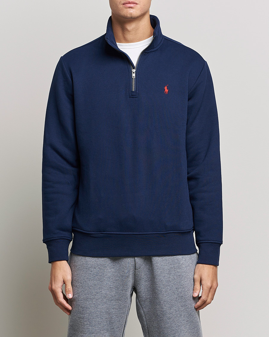 Hombres | Jerséis y prendas de punto | Polo Ralph Lauren | Fleece Jersey Half Zip Cruise Navy