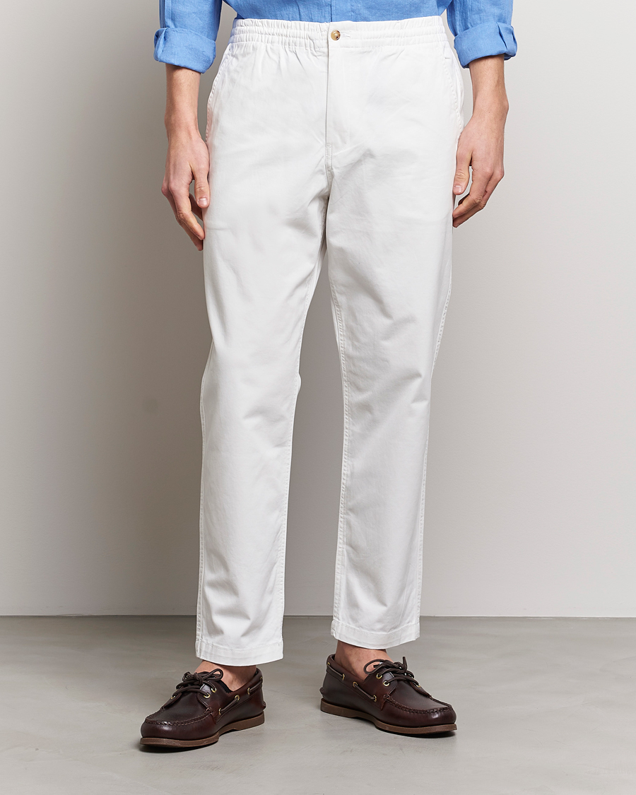 Hombres | Pantalones con cordón | Polo Ralph Lauren | Prepster Stretch Drawstring Trousers Deckwash White