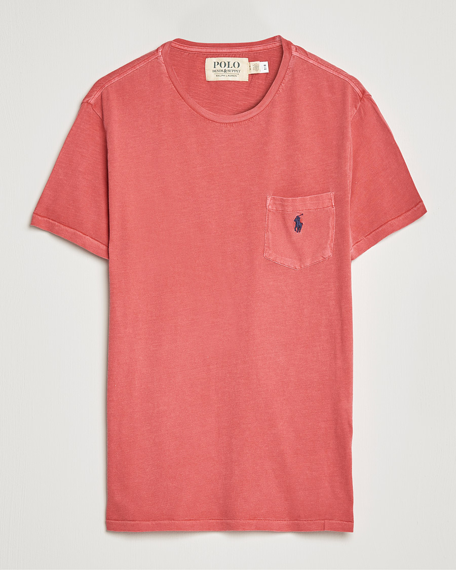 Hombres | Camisetas | Polo Ralph Lauren | Washed Crew Neck Pocket Tee Starboard Red