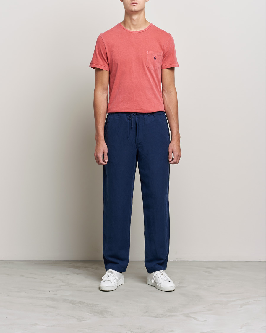 Hombres | Camisetas | Polo Ralph Lauren | Washed Crew Neck Pocket Tee Starboard Red