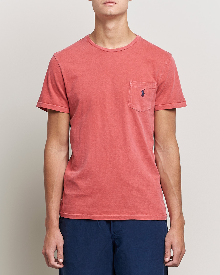 Hombres | Camisetas | Polo Ralph Lauren | Washed Crew Neck Pocket Tee Starboard Red