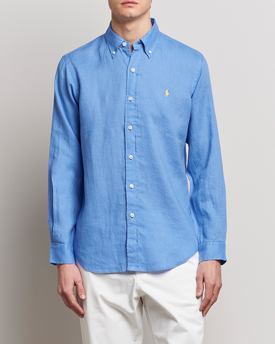 Hombres | Camisas | Polo Ralph Lauren | Custom Fit Linen Button Down Harbor Island Blue