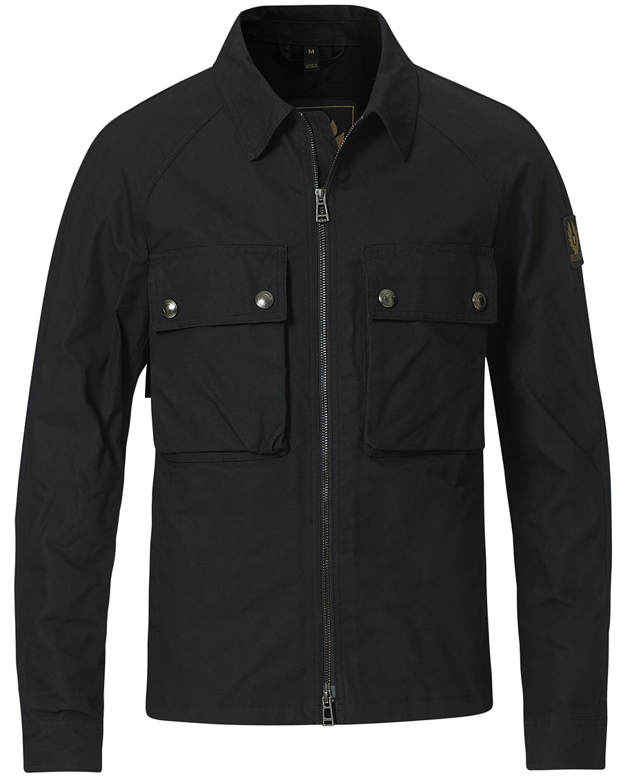 Hombres | Abrigos y chaquetas | Belstaff | Hedger Dry Wax Overshirt Jacket Black
