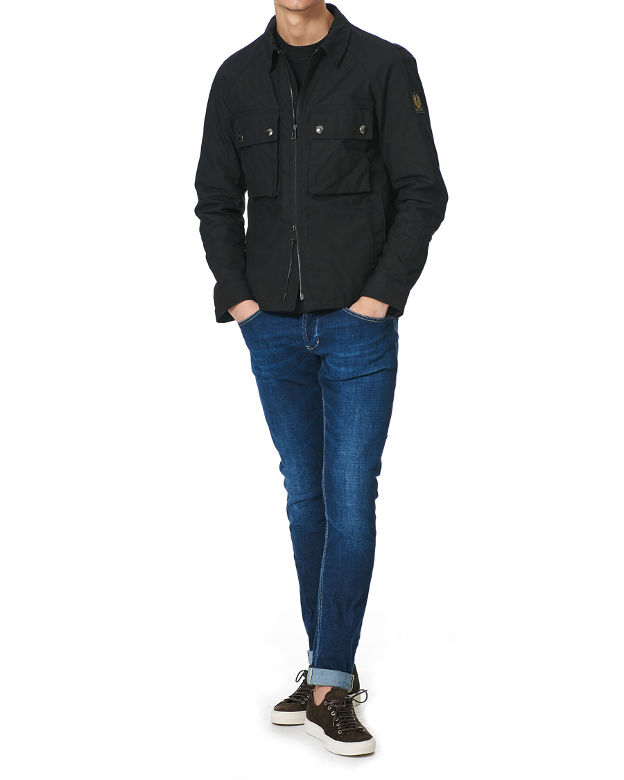 Hombres | Abrigos y chaquetas | Belstaff | Hedger Dry Wax Overshirt Jacket Black