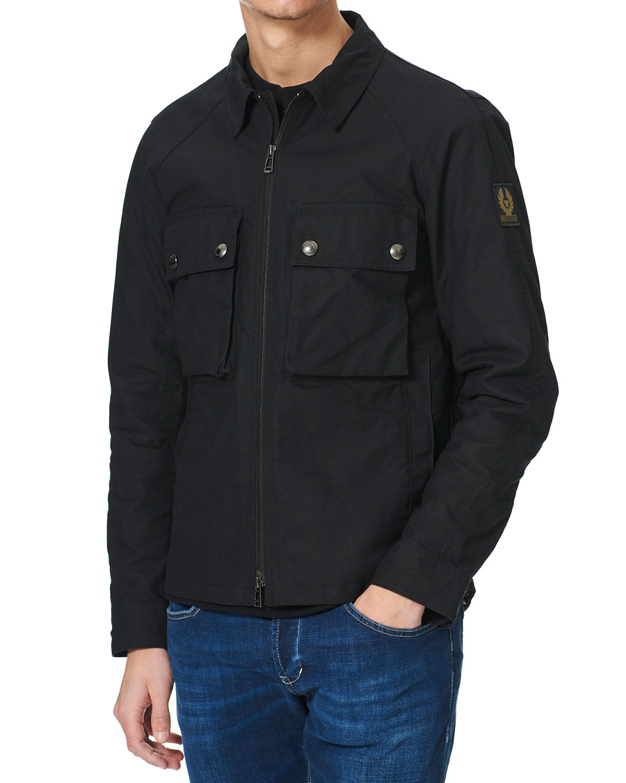 Hombres | Abrigos y chaquetas | Belstaff | Hedger Dry Wax Overshirt Jacket Black