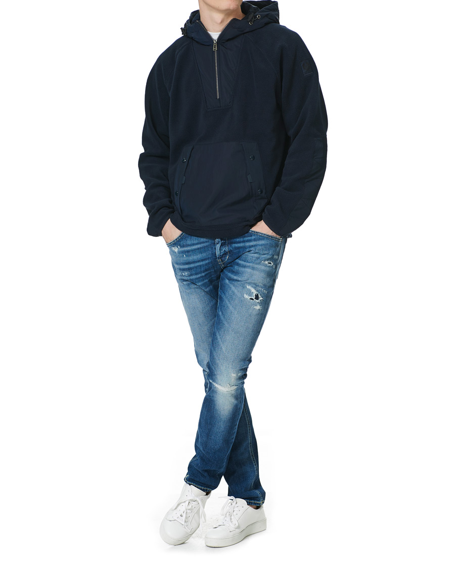 Hombres | Jerséis y prendas de punto | Belstaff | Atlantic Pile Pullover Dark Ink