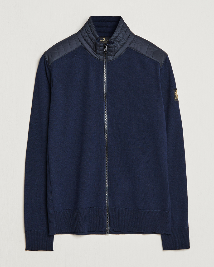 Hombres | Jerséis y prendas de punto | Belstaff | Kelby Zip Cardigan Navy