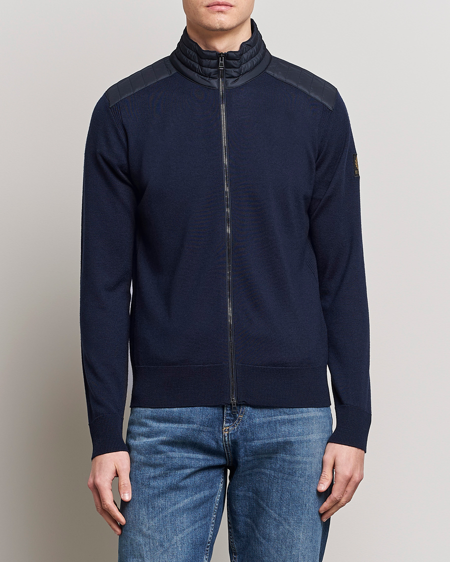 Hombres | Jerséis y prendas de punto | Belstaff | Kelby Zip Cardigan Navy
