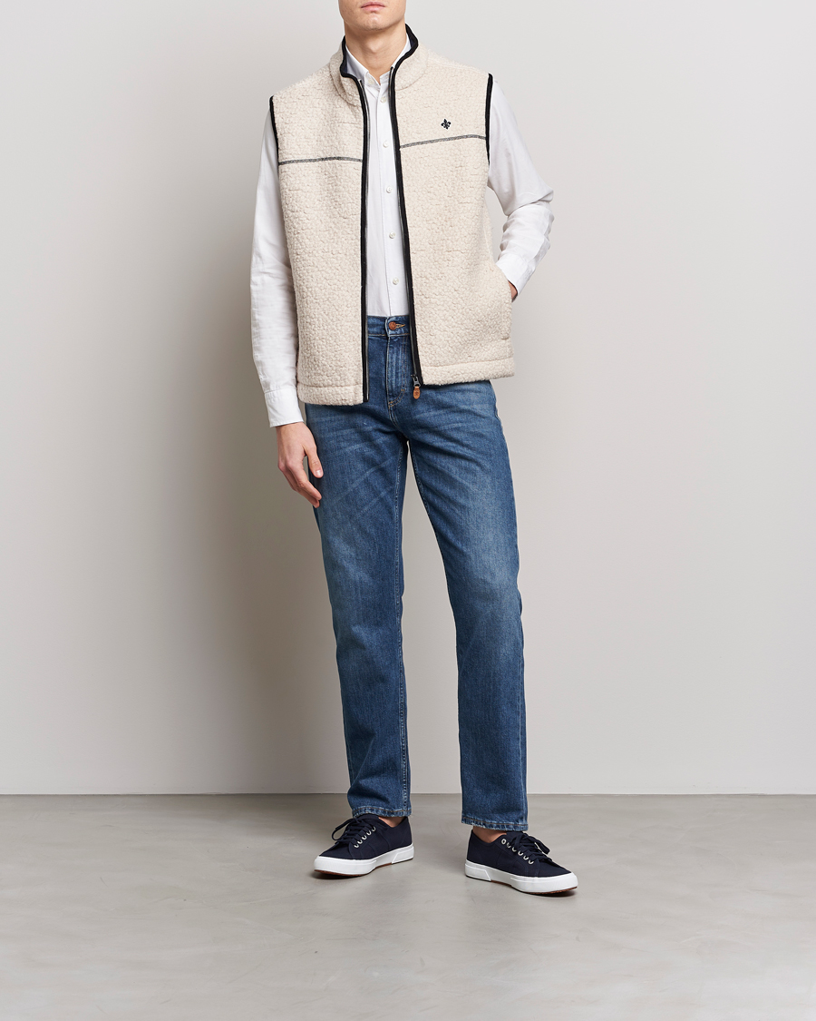 Hombres | Chalecos | Morris | Whitfield Pile Vest White