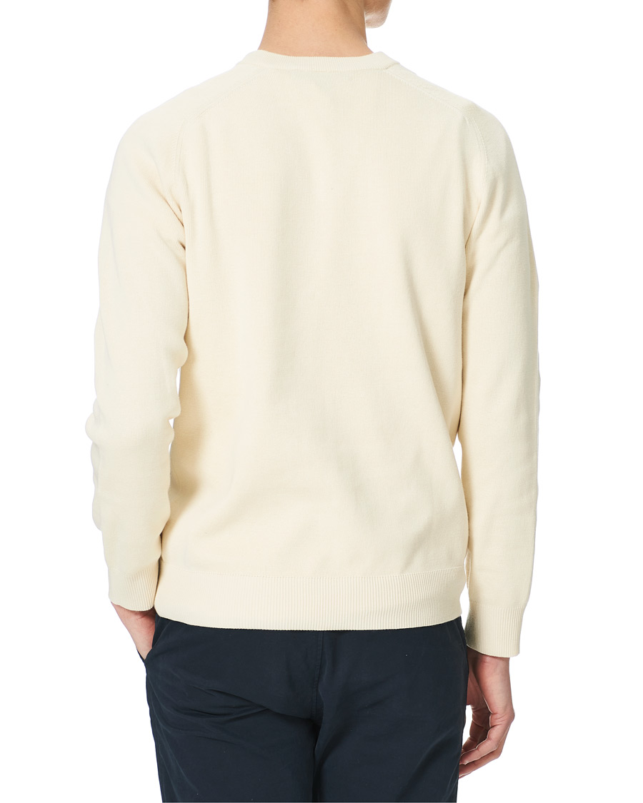 Hombres | Jerséis y prendas de punto | Morris | Hilyard Knitted V-Neck Sweater Off White