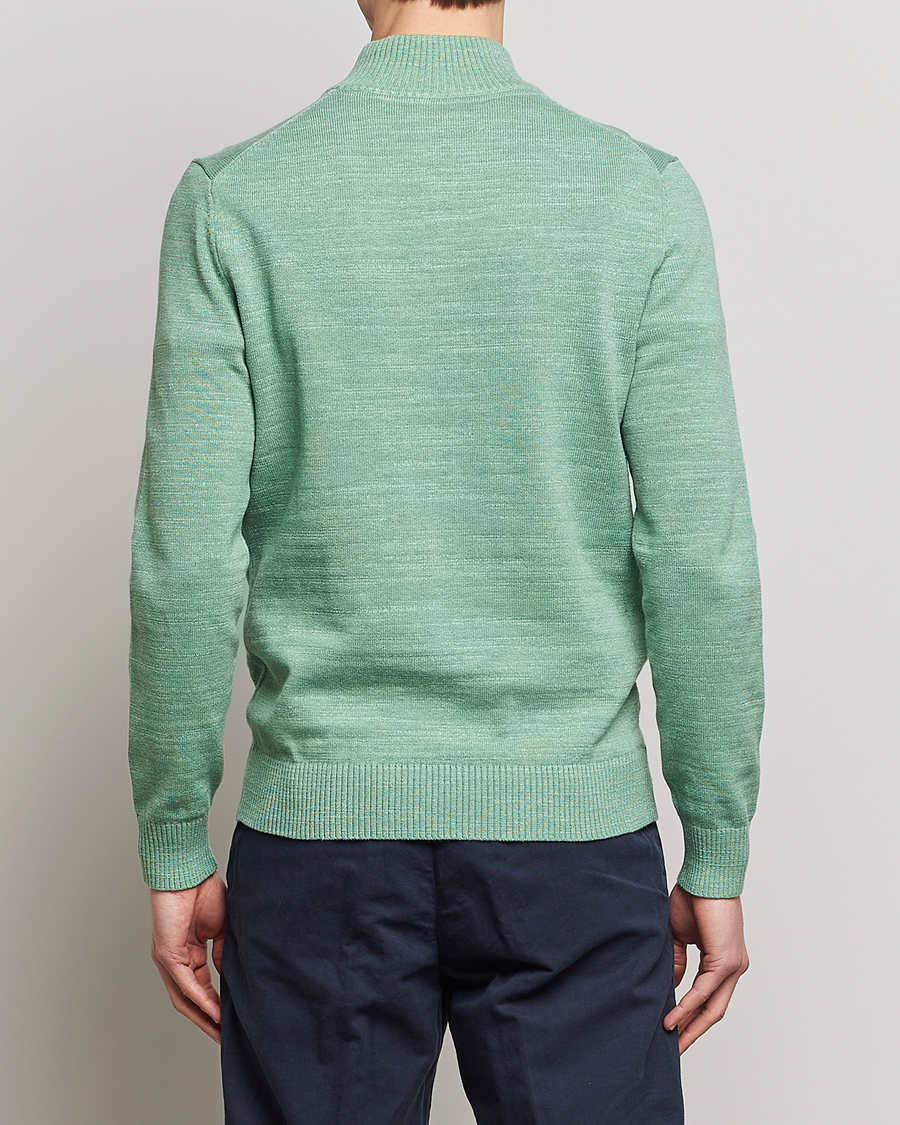 Hombres | Jerséis y prendas de punto | Morris | Randall Cotton Half Zip Green