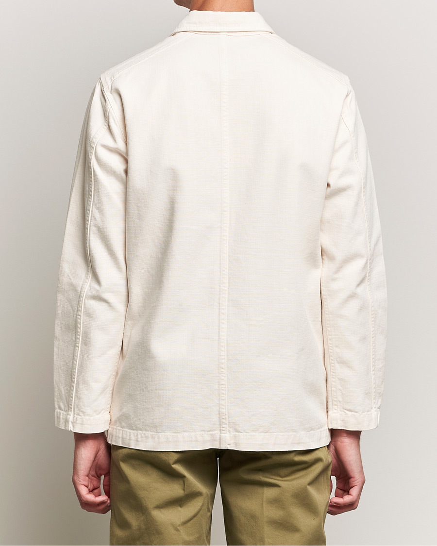 Hombres | Abrigos y chaquetas | Drake's | Kuroki Cotton Canvas Chore Jacket Ecru