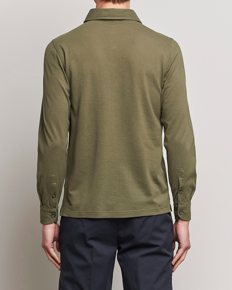 Hombres | Camisas | Gran Sasso | Popover Shirt Olive