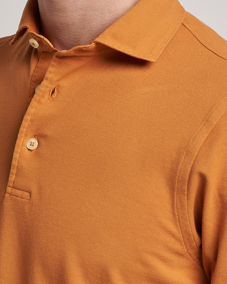 Hombres | Polos | Gran Sasso | Washed Polo Orange