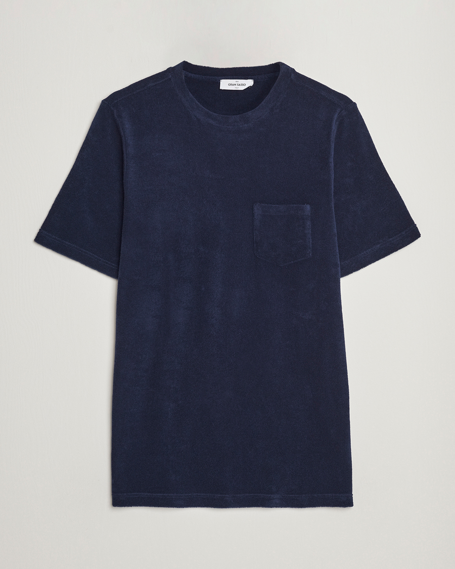 Hombres | Camisetas | Gran Sasso | Cotton Terry Tee Navy