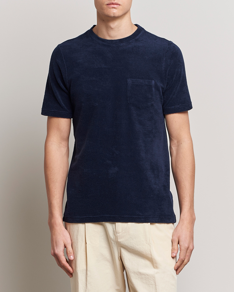 Hombres | Camisetas | Gran Sasso | Cotton Terry Tee Navy