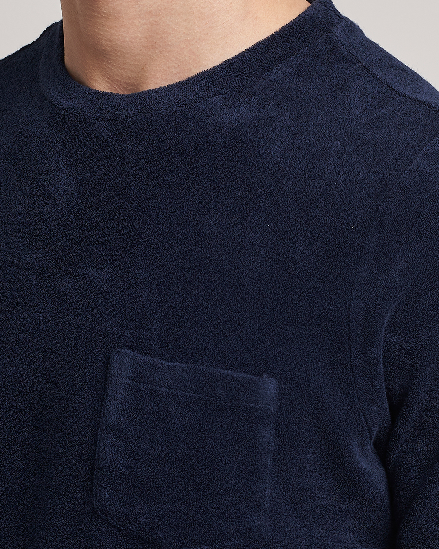 Hombres | Camisetas | Gran Sasso | Cotton Terry Tee Navy