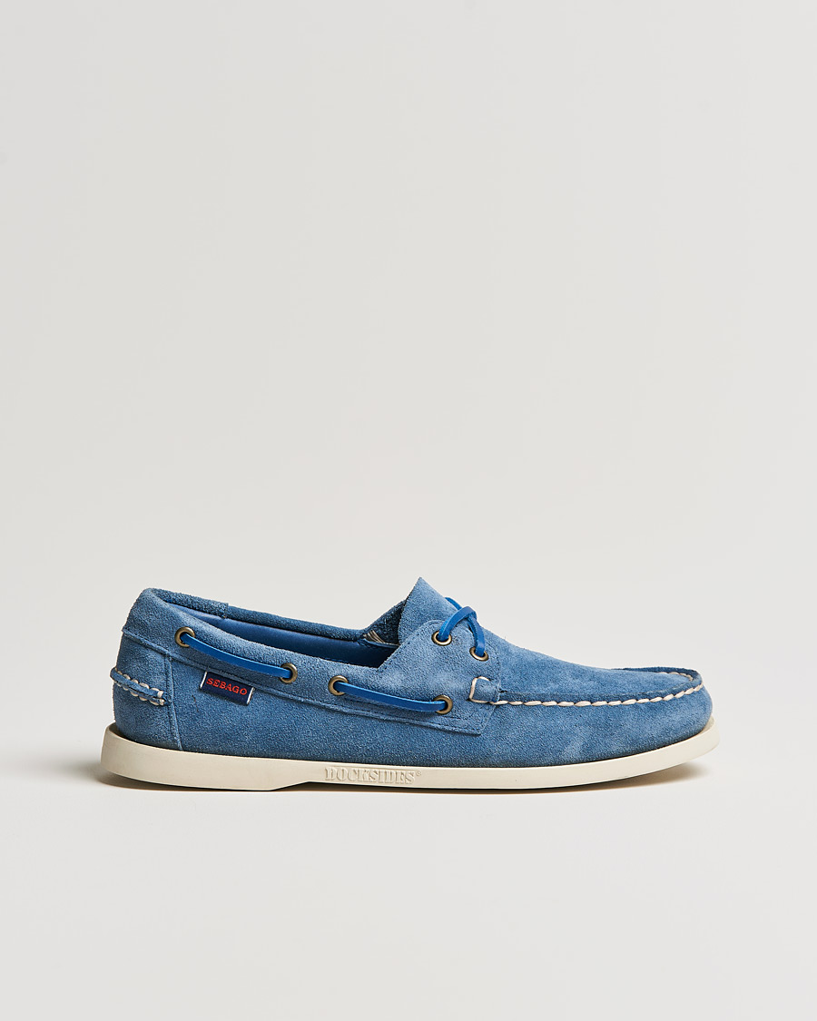 Hombres | Sebago Docksides Suede Boat Shoe Indigo | Sebago | Docksides Suede Boat Shoe Indigo