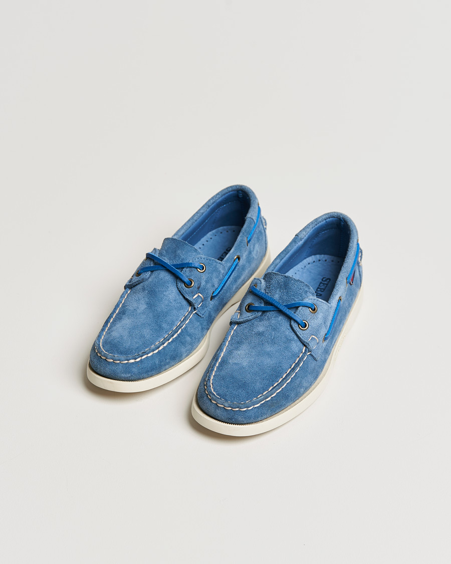 Hombres | Sebago Docksides Suede Boat Shoe Indigo | Sebago | Docksides Suede Boat Shoe Indigo