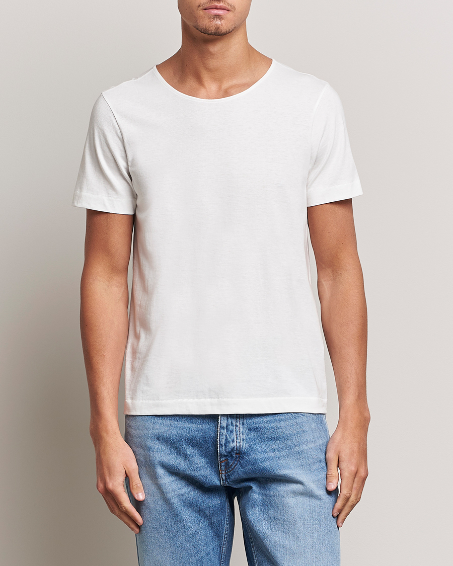 Hombres | Ropa | Merz b. Schwanen | 1920s Loopwheeled T-Shirt White