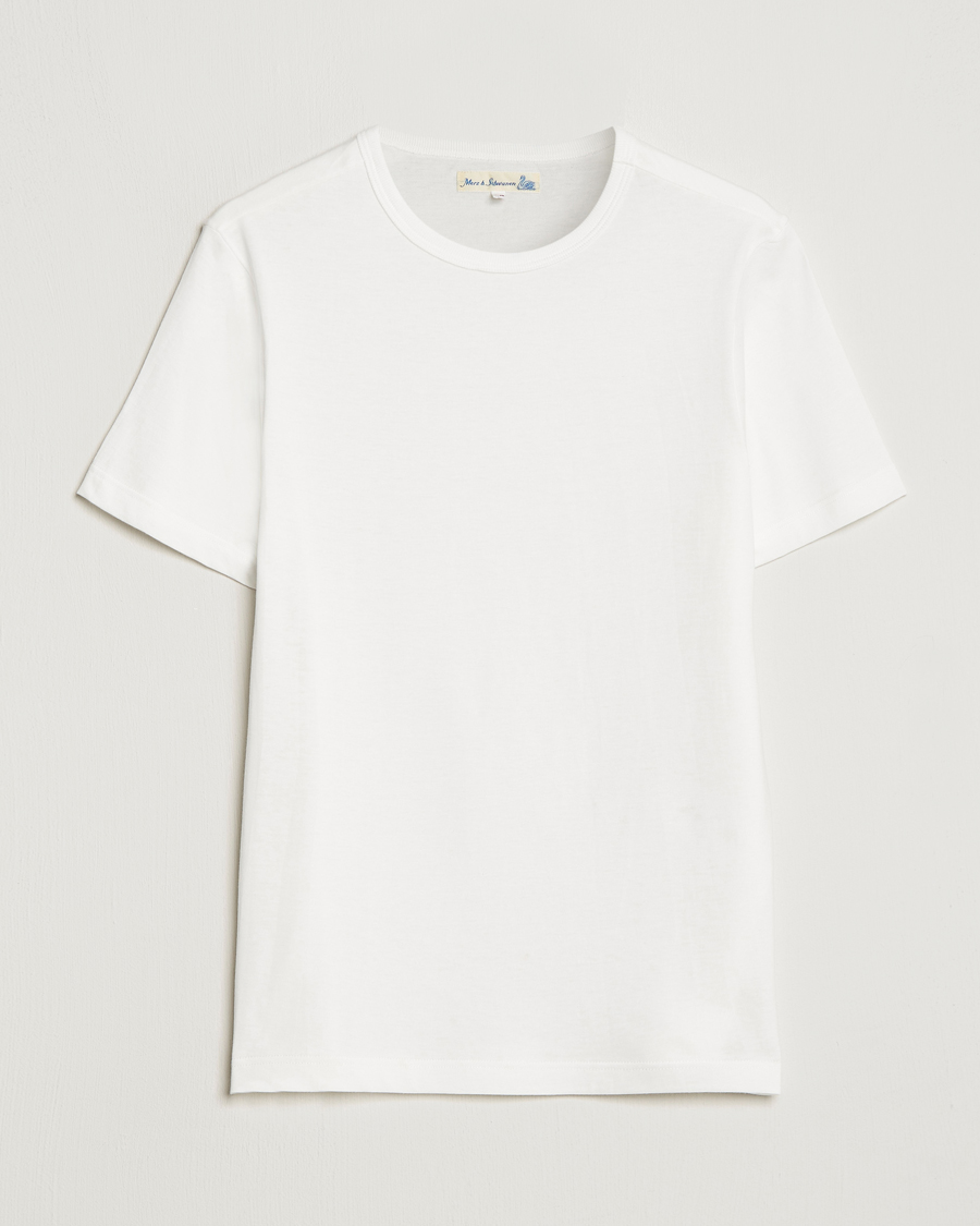 Hombres | Camisetas | Merz b. Schwanen | 1950s Classic Loopwheeled T-shirt White