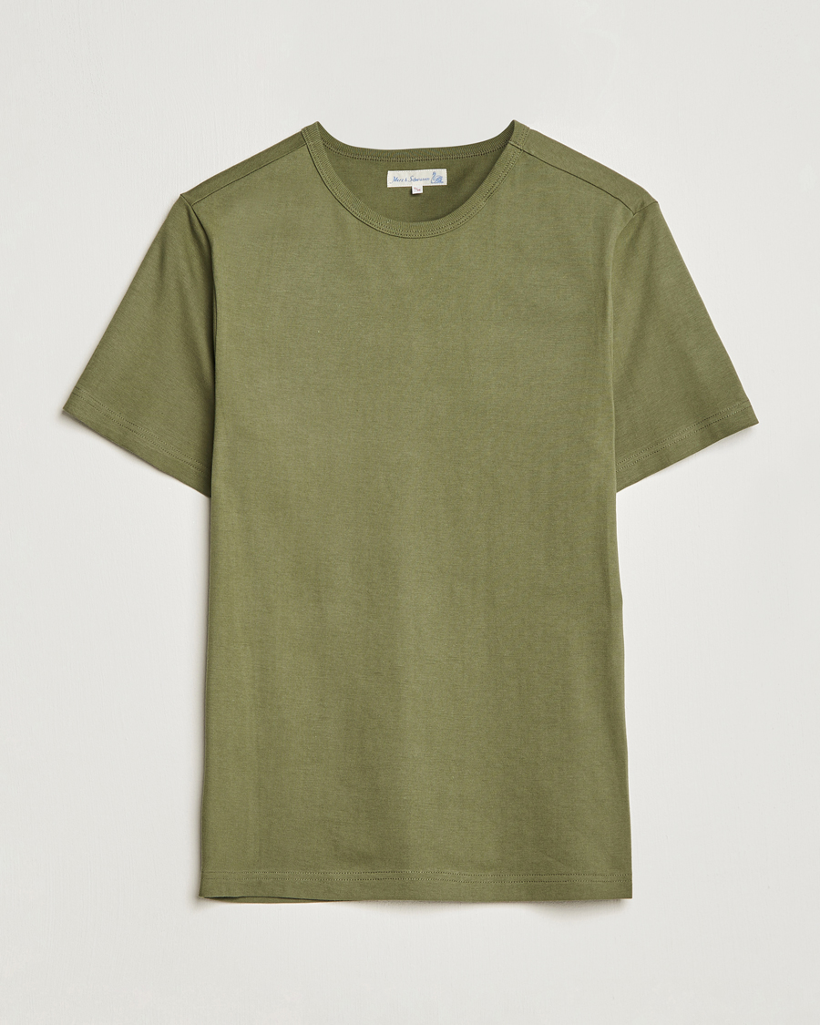 Hombres | Camisetas | Merz b. Schwanen | 1950s Classic Loopwheeled T-shirt Army