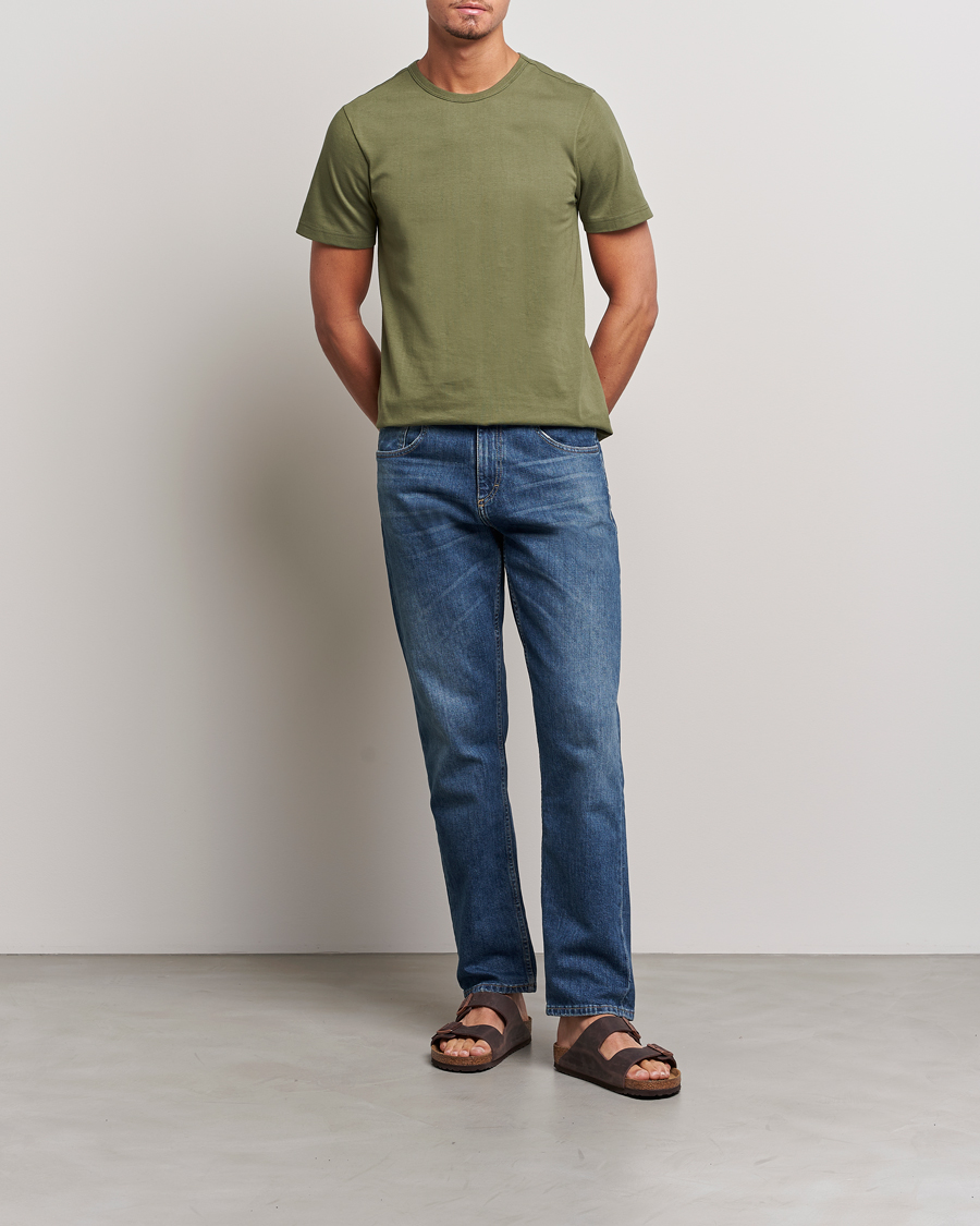 Hombres | Camisetas | Merz b. Schwanen | 1950s Classic Loopwheeled T-shirt Army