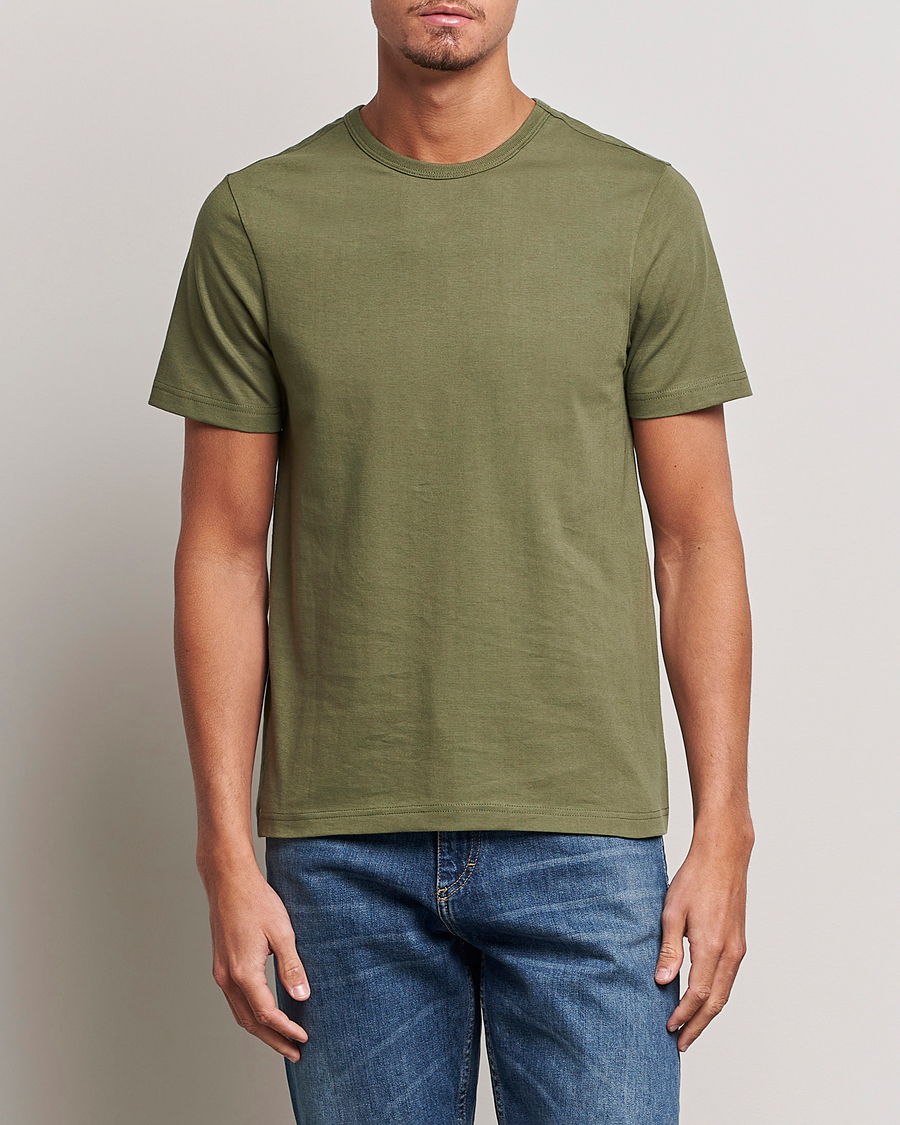 Hombres | Camisetas | Merz b. Schwanen | 1950s Classic Loopwheeled T-shirt Army