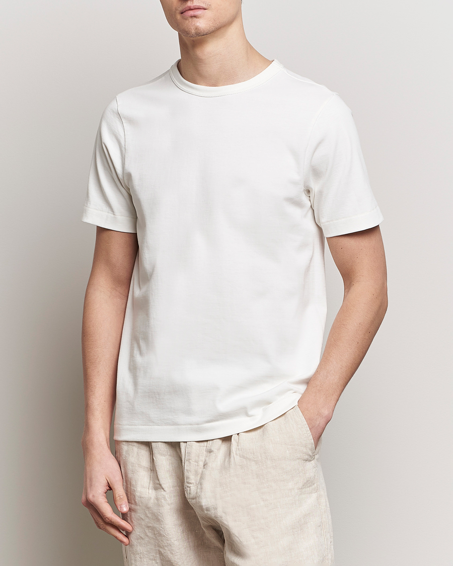 Hombres | Ropa | Merz b. Schwanen | Relaxed Loopwheeled Sturdy T-Shirt White